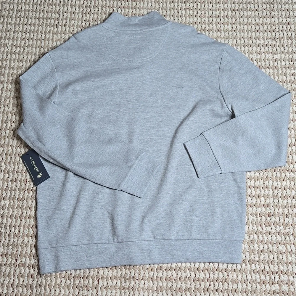 US Polo Assn. Mens Quarter Zip Pullover Sweater 2XL Plus Size Sweatshirt Top